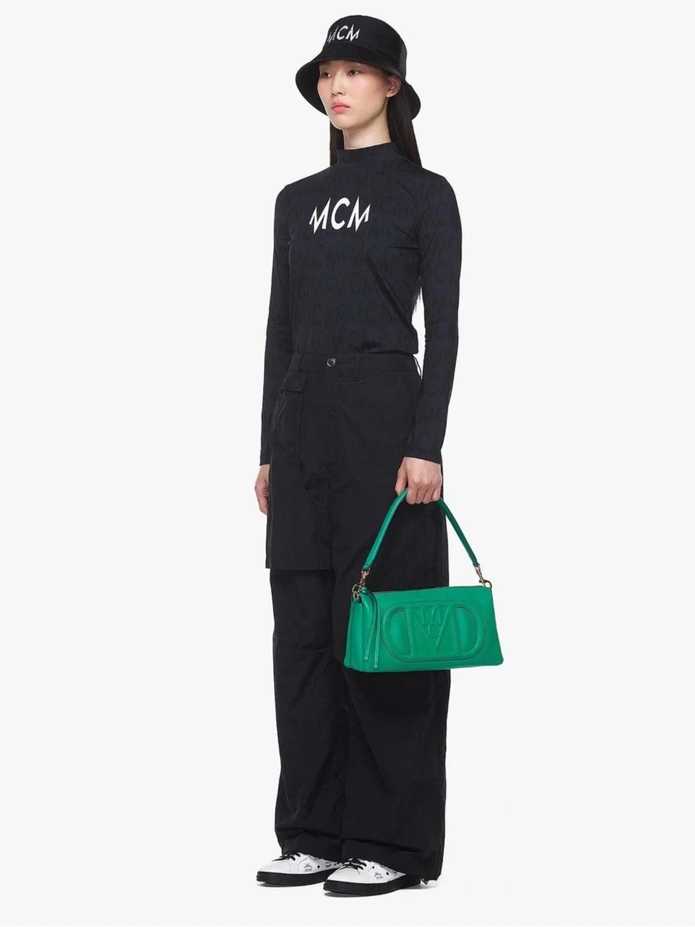 MCM Mode Travia Shoulder Bag Spanish Calf Leather in Bosohorus Green NWT - Picture 6 of 16